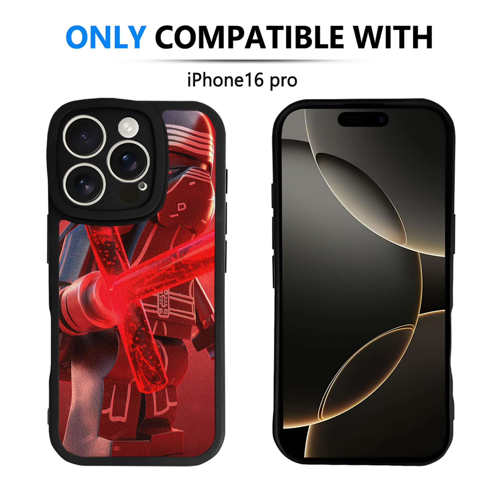 （画像用） スター・ウォーズ Star Wars 【iPhone 16シリーズ対応】シリコンスマホケース（レザー調） 材質：シリコン